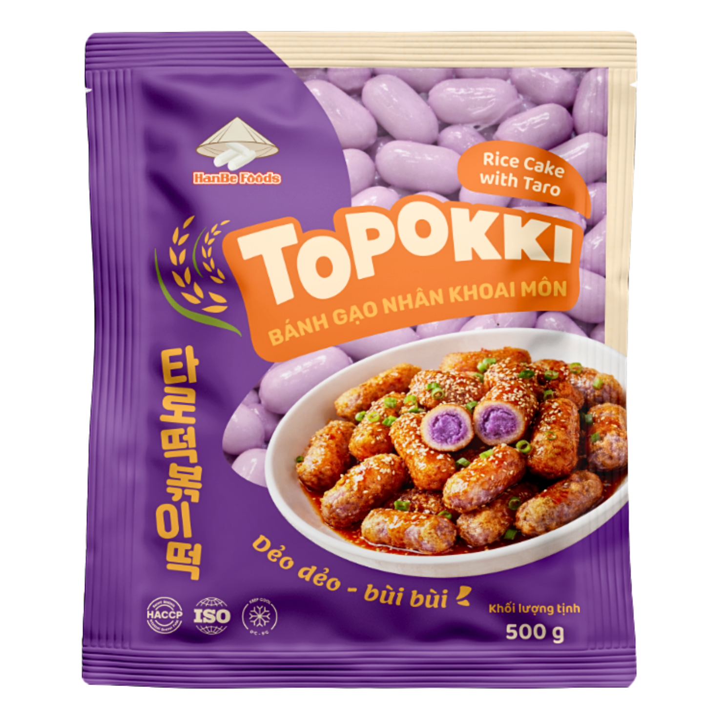 BÁNH GẠO NHÂN KHOAI MÔN HANBE GÓI 500G