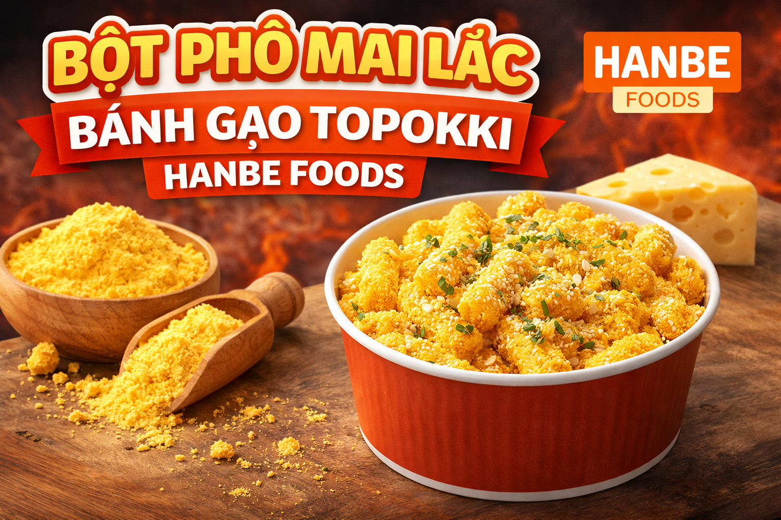 Bột phô mai lắc bánh gạo