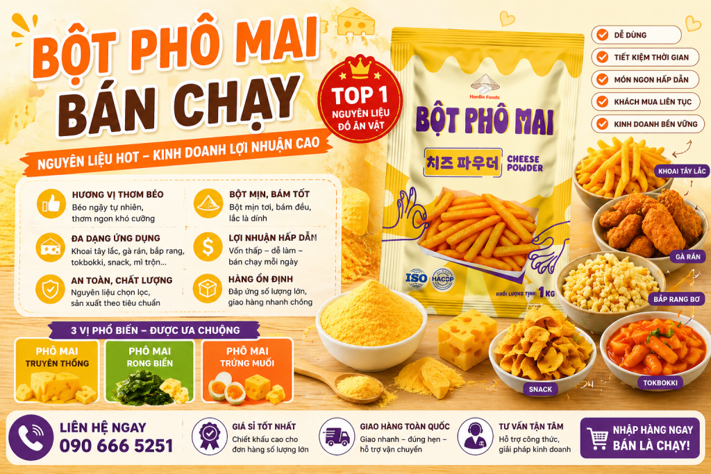 Bột phô mai bán chạy