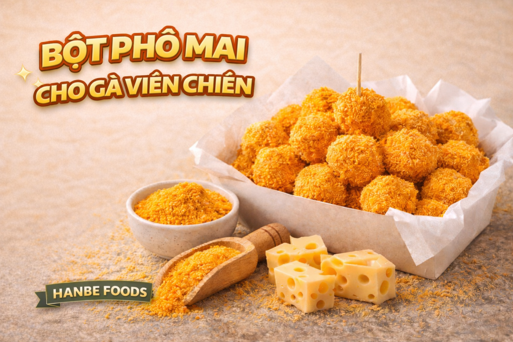 Bột phô mai cho gà viên chiên