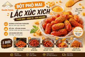 Bột phô mai lắc xúc xích