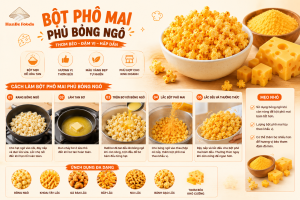 Cách làm bột phô mai phủ bỏng ngô