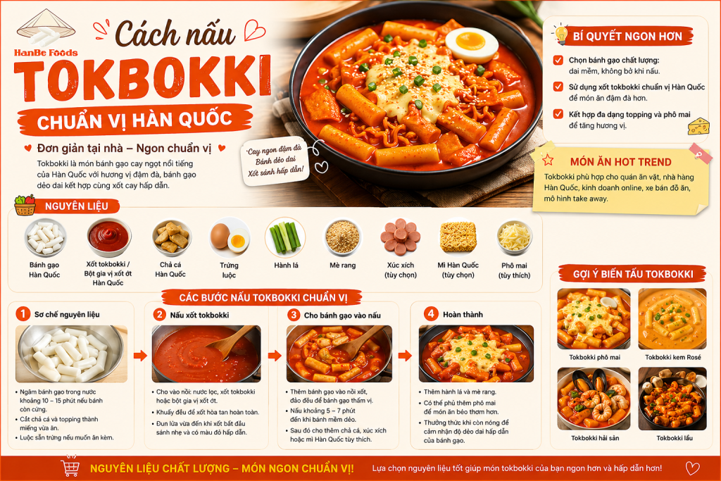 Cách nấu Tokbokki chuẩn vị tại nhà