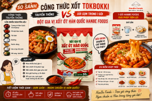 So sánh công thức xốt tokbokki truyền thống và bột gia vị xốt ớt hàn quốc