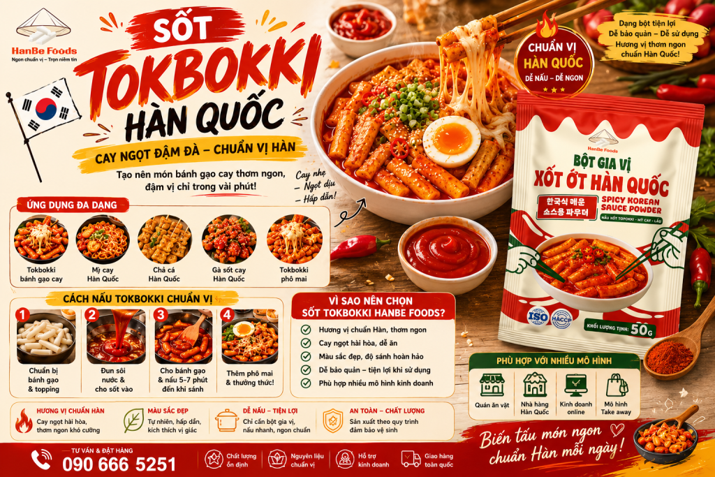 Sốt Tokbokki Hàn Quốc