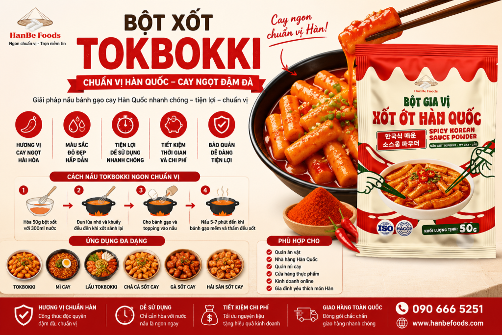 Bột xốt Tokbokki