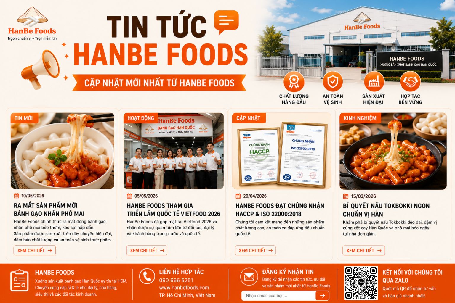 Tin tức về hanbe foods