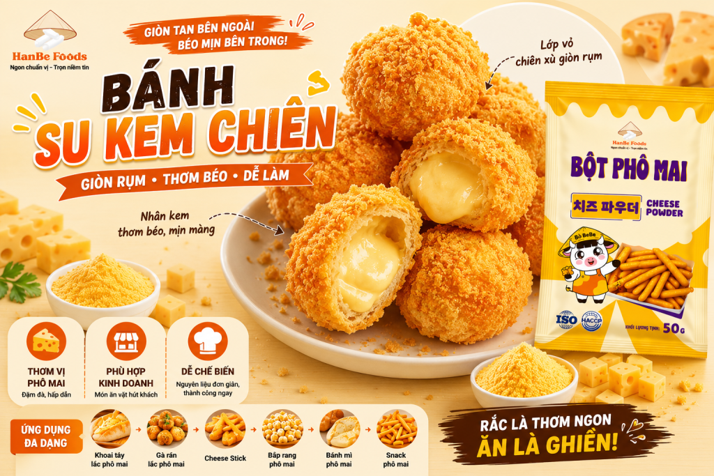 Bánh su kem chiên