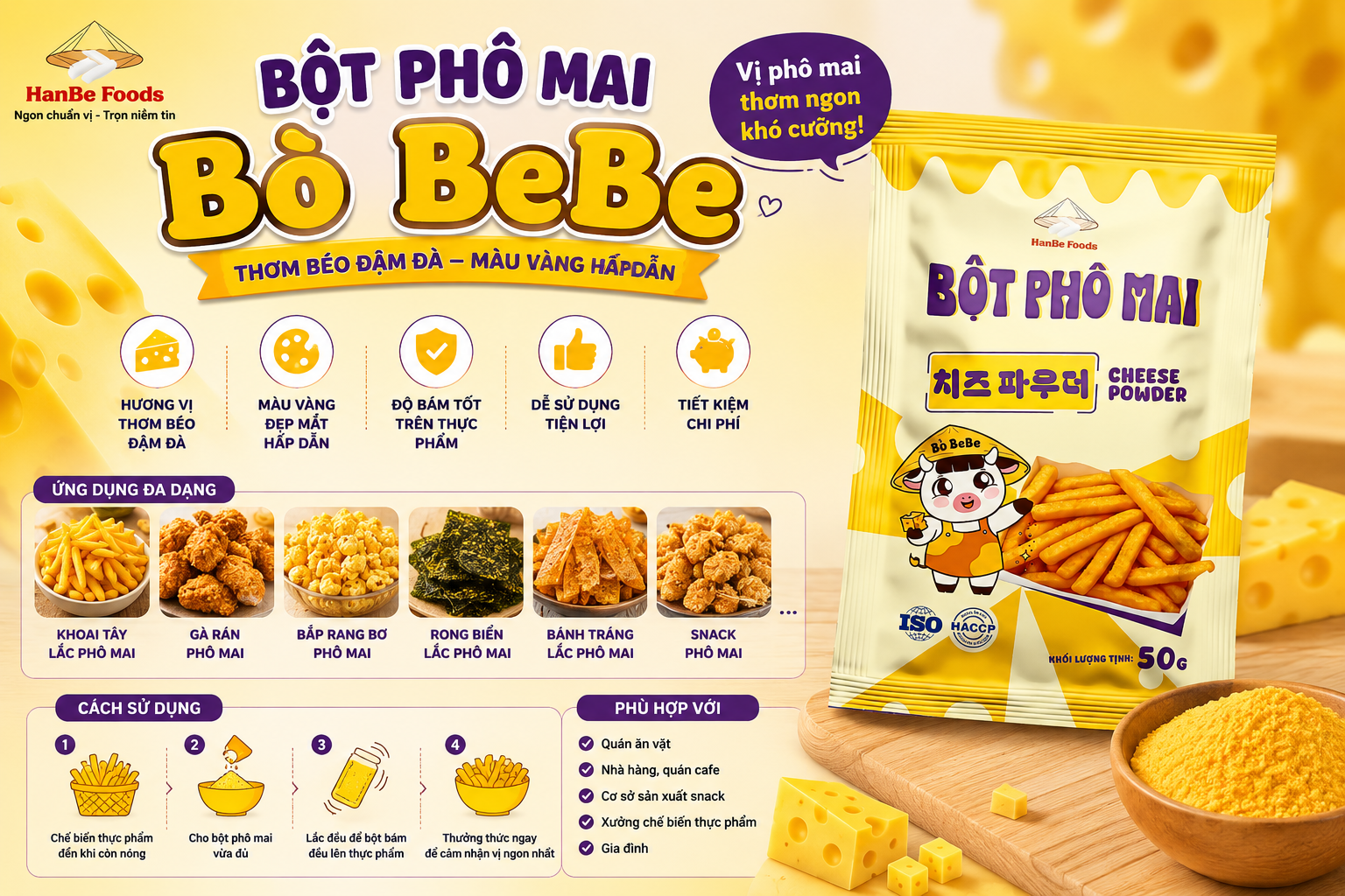 Bột phô mai bò bebe