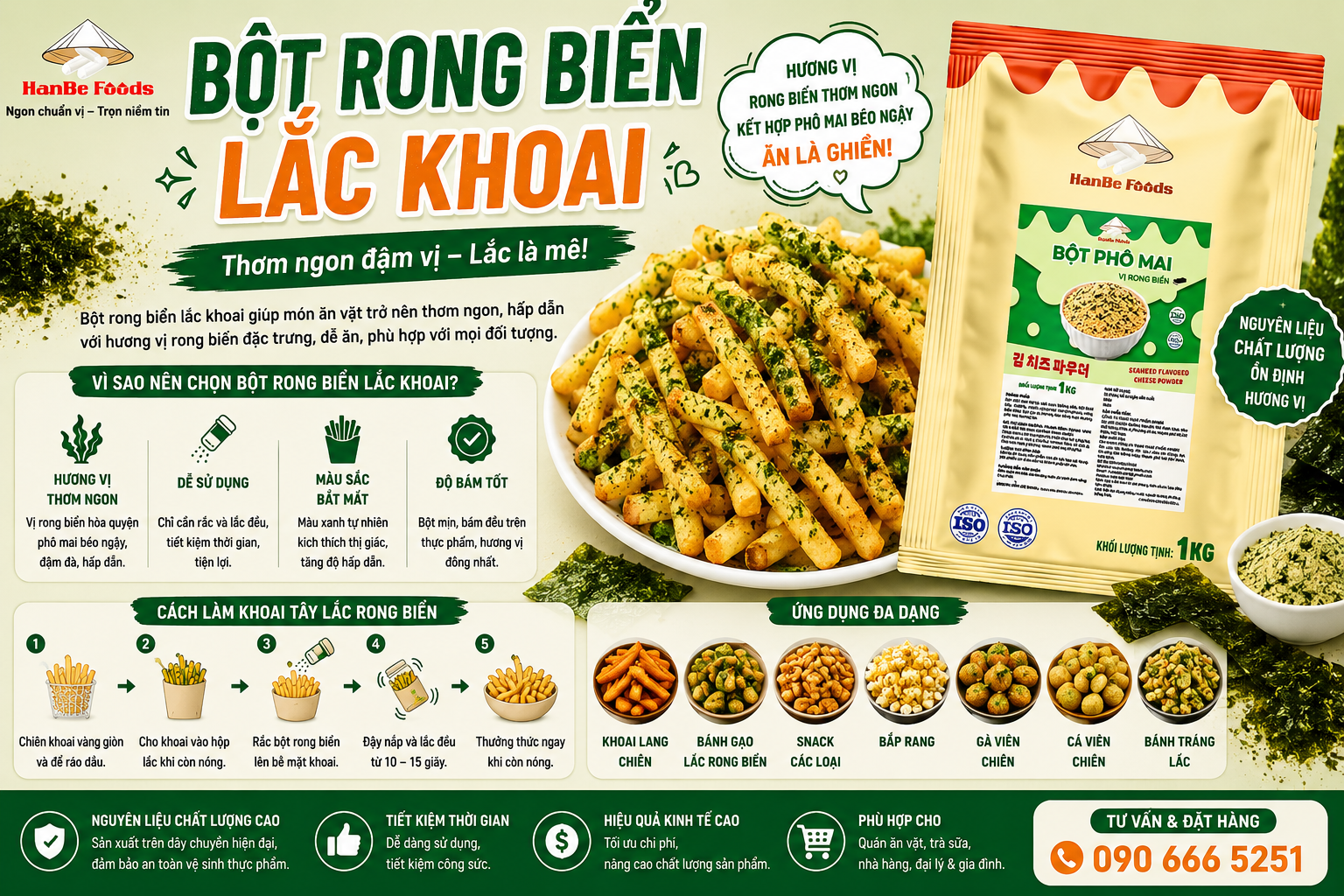 Bột rong biển lắc khoai