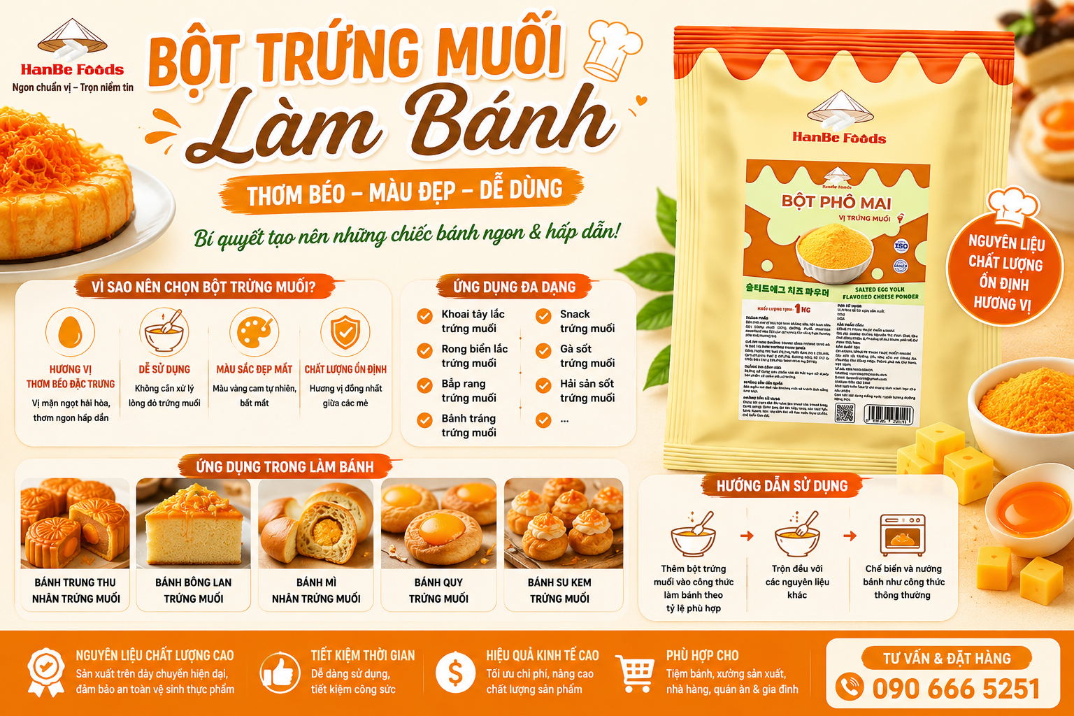 Bột Trứng Muối Làm Bánh