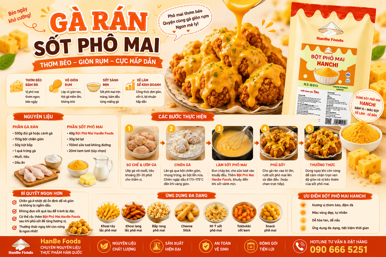 Gà rán sốt phô mai