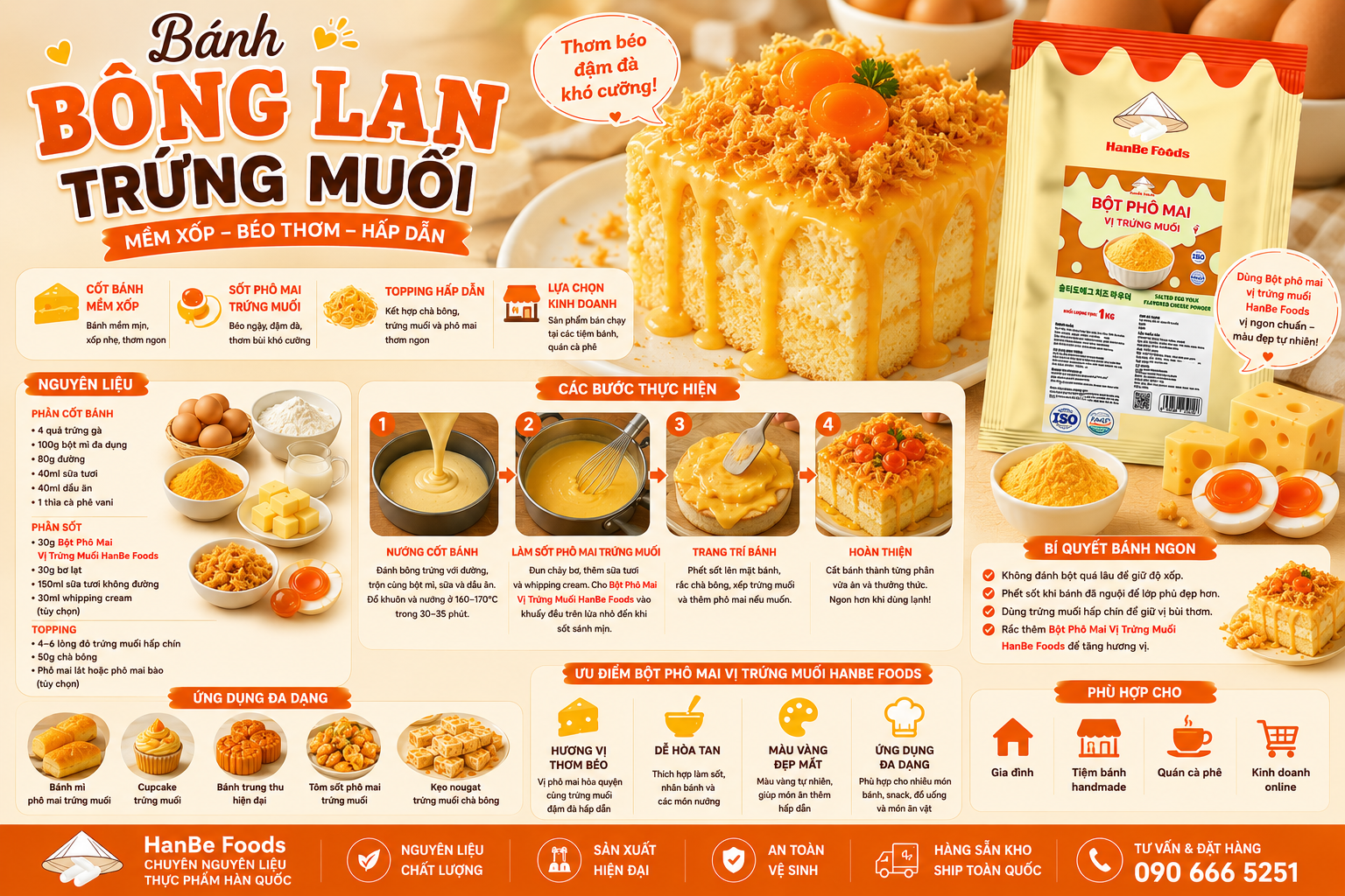 Bánh bông lan trứng muối