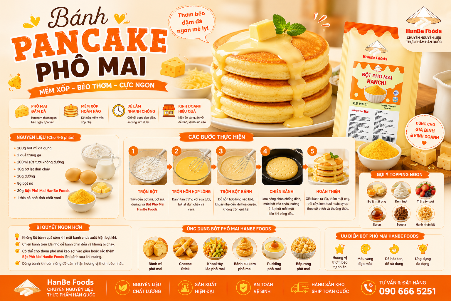 Bánh pancake phô mai