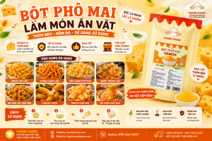 Bột phô mai làm món ăn vặt