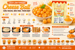 Cách làm topping cheese ball