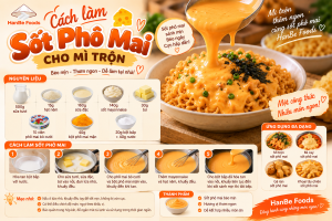 Cách làm sốt phô mai cho mì trộn
