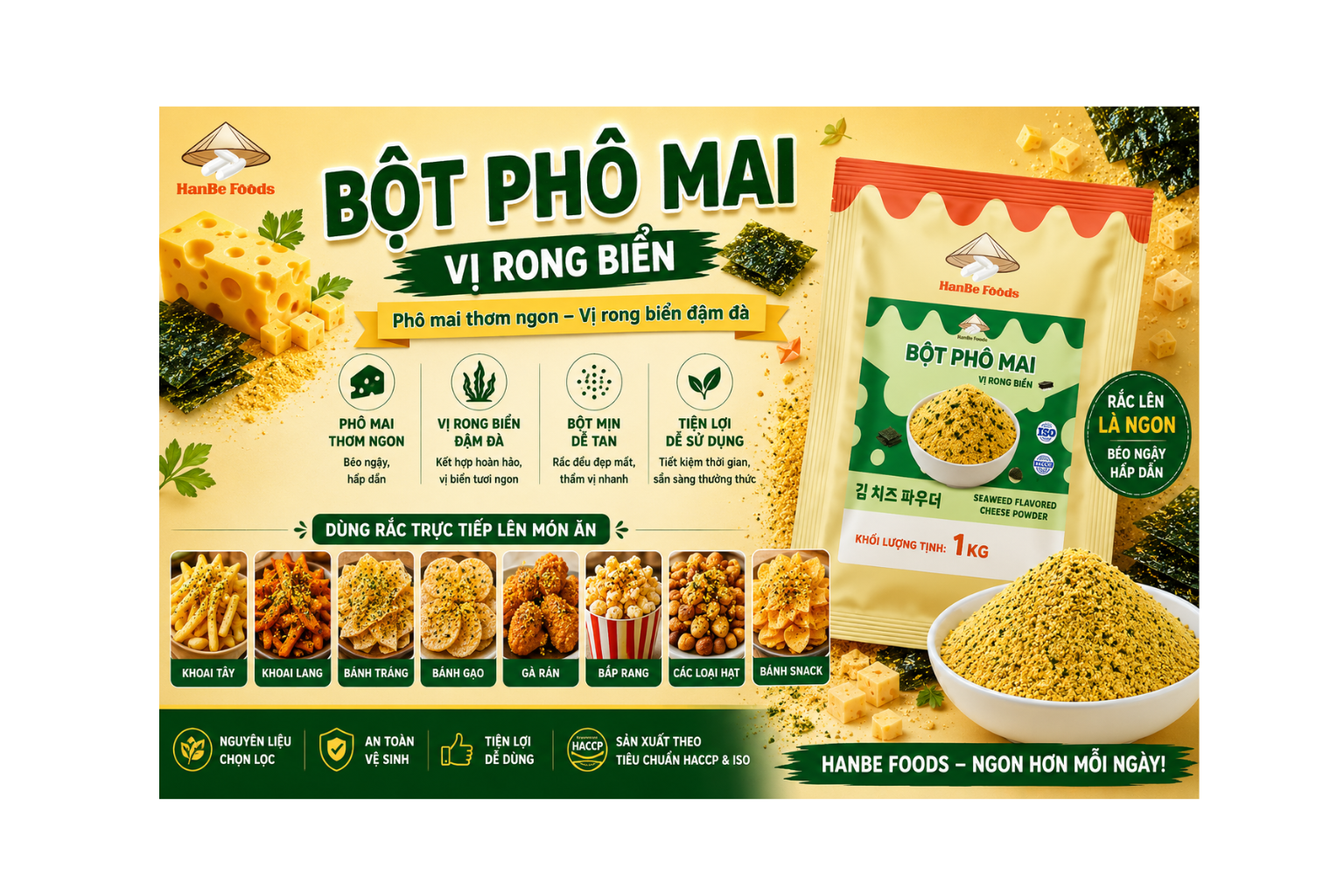 Bột phô mai vị rong biển