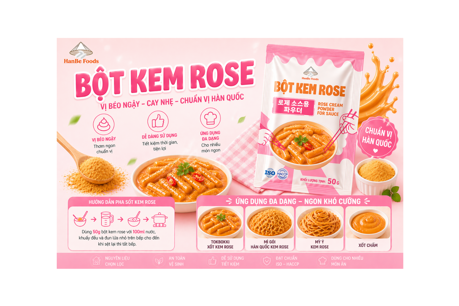Bột kem Rose Hanbe